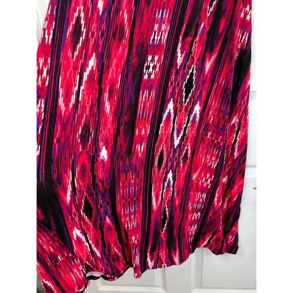 Chelsea & Theodore Boho Maxi Skirt Womens Size M Pink Multi Ikat Boho Tribal - Picture 6 of 8